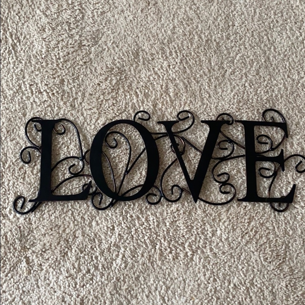 Love light weight decoration black and bronze